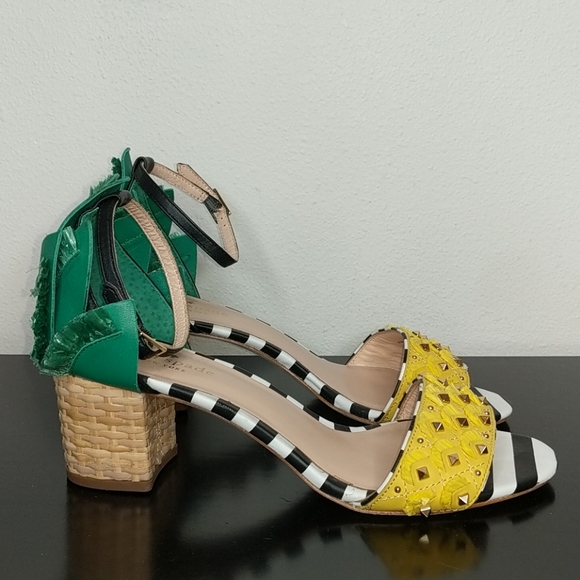Kate Spade Wiatt Studded Pineapple block heels - Picture 3 of 8
